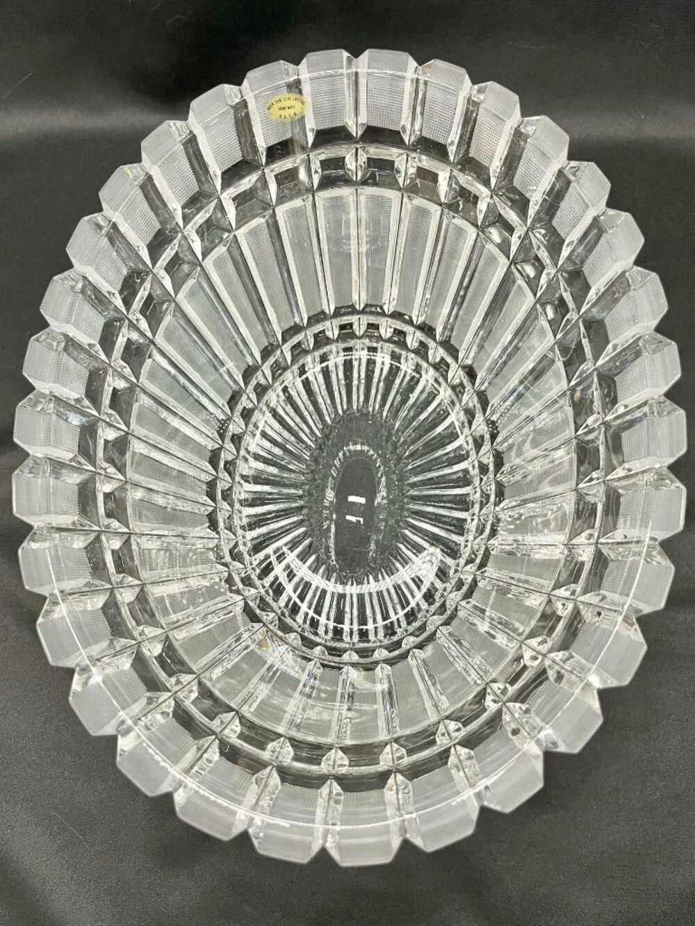 Stunning Vtg American Cut Crystal (ACC) Hand-Cut Lead Crystal Centerpiece Bowk